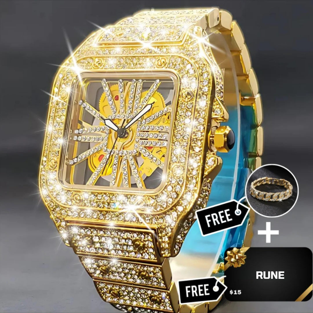 SKELETON VVS ICED WATCH