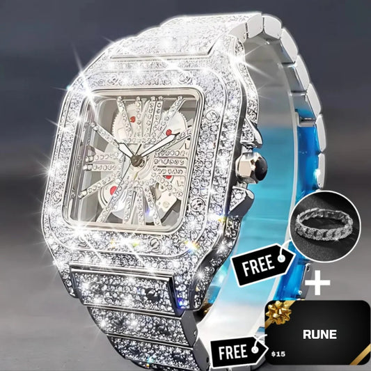SKELETON VVS ICED WATCH