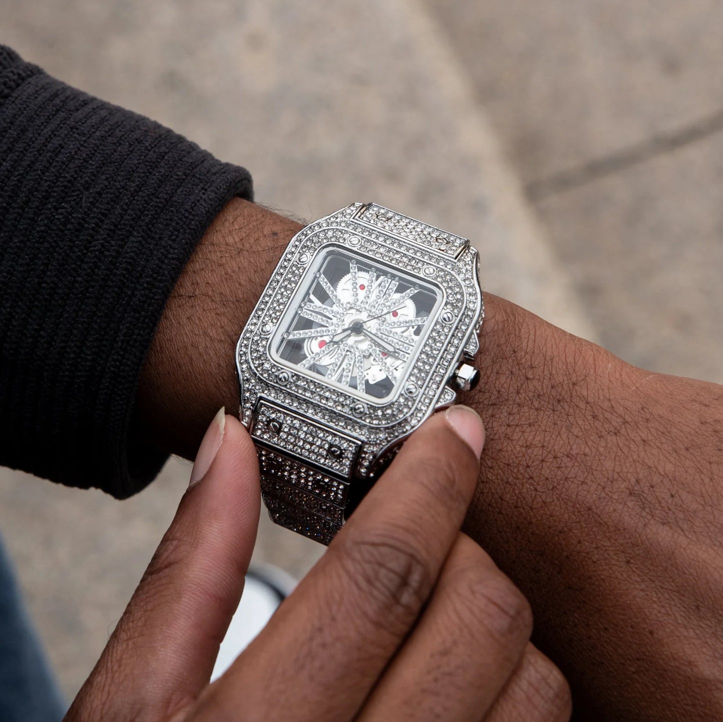 SKELETON VVS ICED WATCH