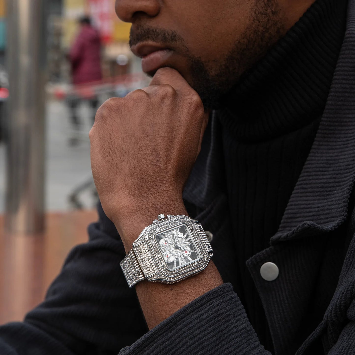 SKELETON VVS ICED WATCH